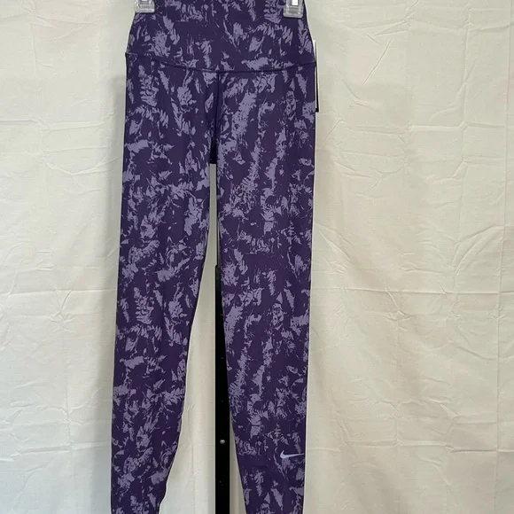 NWT Nike Purple Tie-Dye Leggings for Dynamic Style - Picture 2 of 5